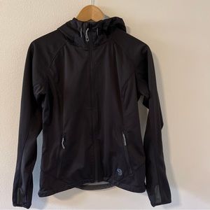 Mountain Hardwear Airshield Lightweight Full Zipper Hooded Jacket Black-Small